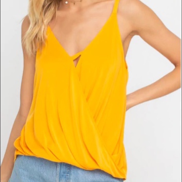 Nordstrom Tops - Nordstrom LUSH NWOT bright yellow boho casual tank top blouse size small